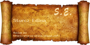 Sturcz Edina névjegykártya